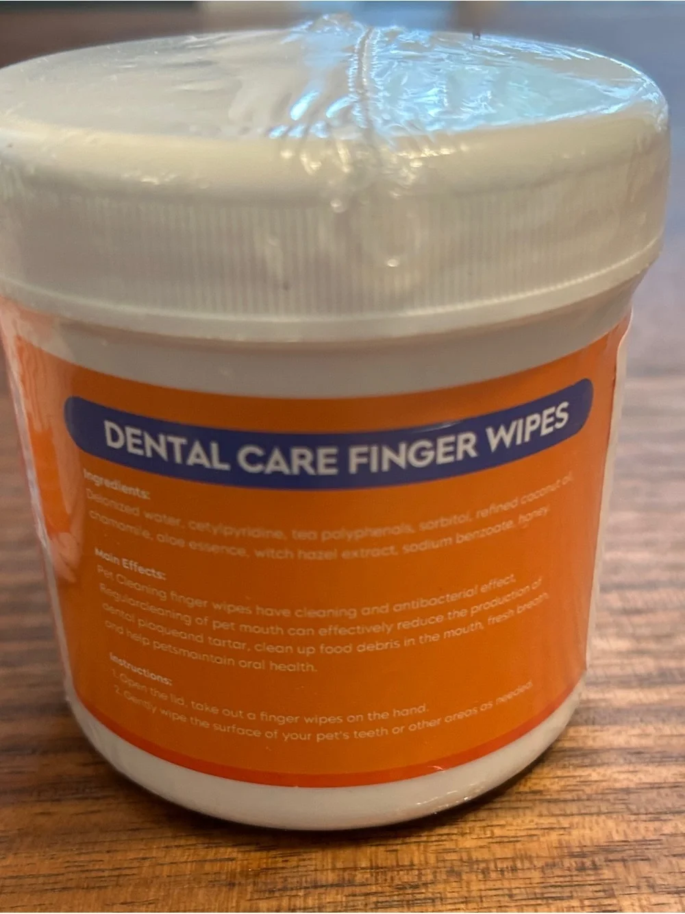 120 Pet Dental Care Finger Wipes Toothbrush Finger Wipes cats dogs unscented